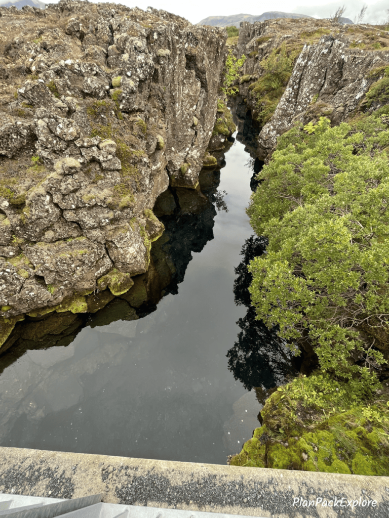 Peningagjá -also known as the Money Fissure, where you can see the coins sparkling at the bottom.