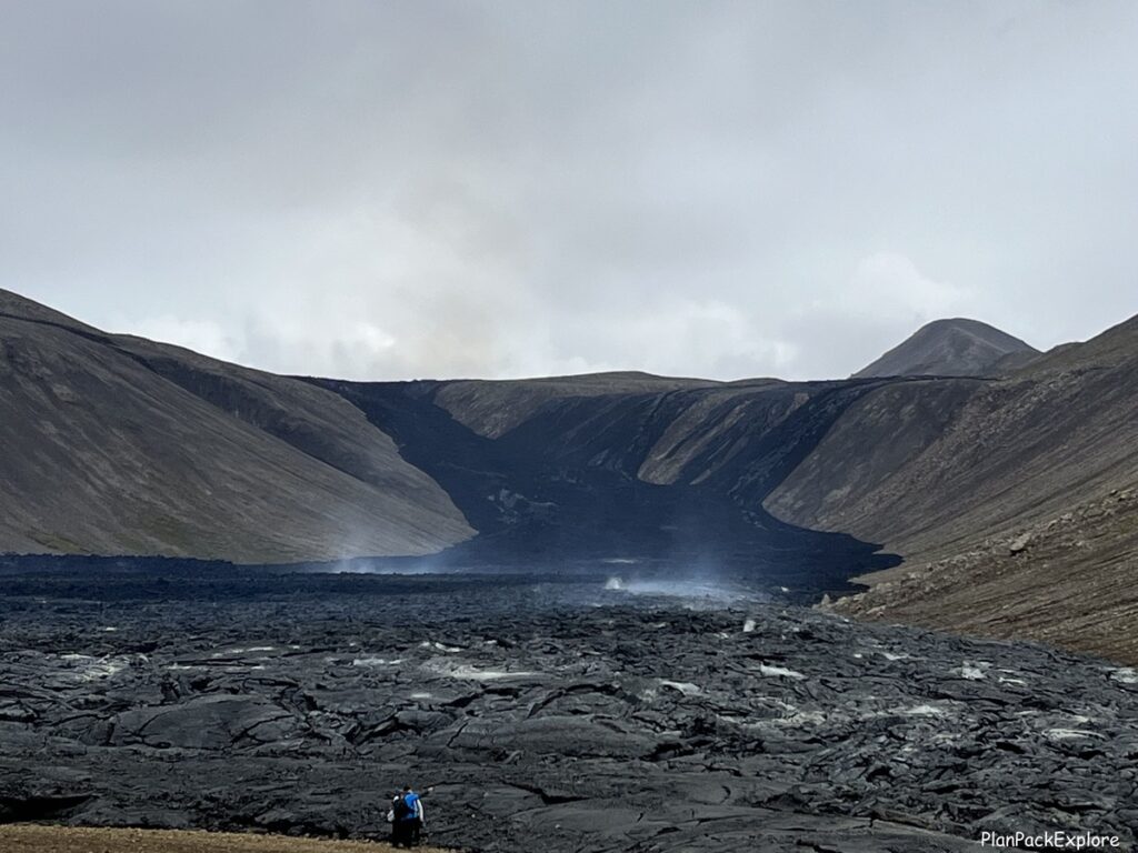Steaming lava field near Fagradasfjoll Volvano in Iceland.