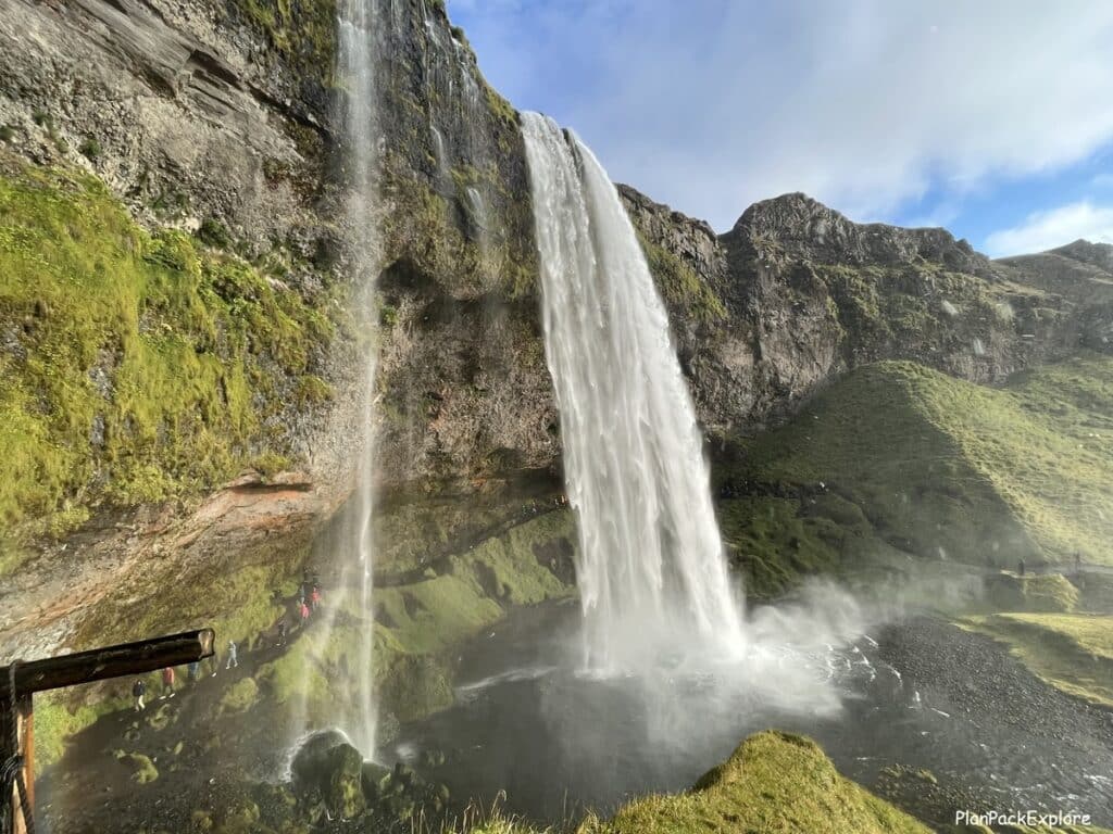 The path behind Seljalandsfoss waterfall.