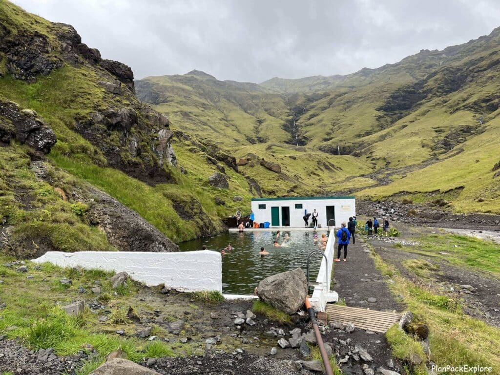 Swljavallalaug Swiming Pool on the South Coast of Iceland.