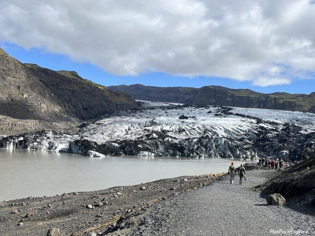 Path to Solheimajokull glacier in South Iceland.