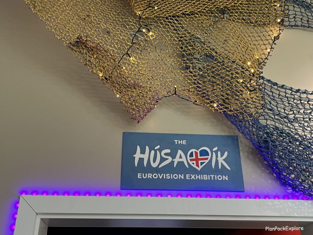 Husavik a fishing town on the Diamond Circle, Iceland. Eurovision Exhibit.