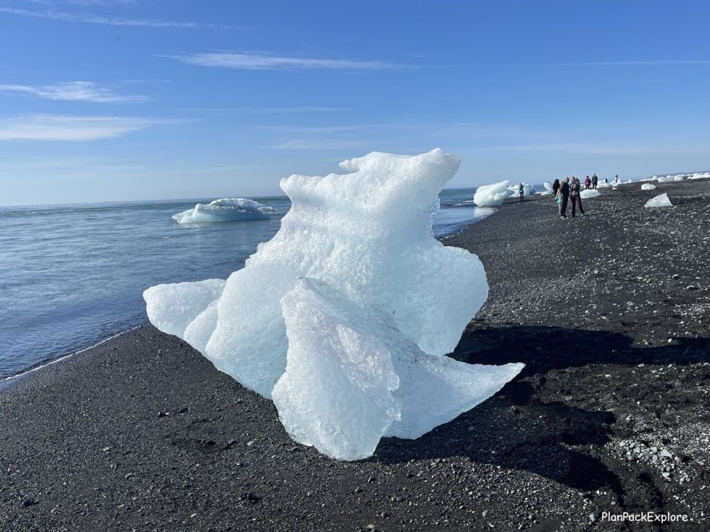 Diamond Beach - a black sand beach in Iceland.