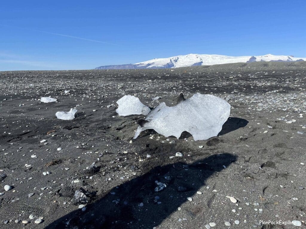 Diamond Beach - a black sand beach in Iceland.