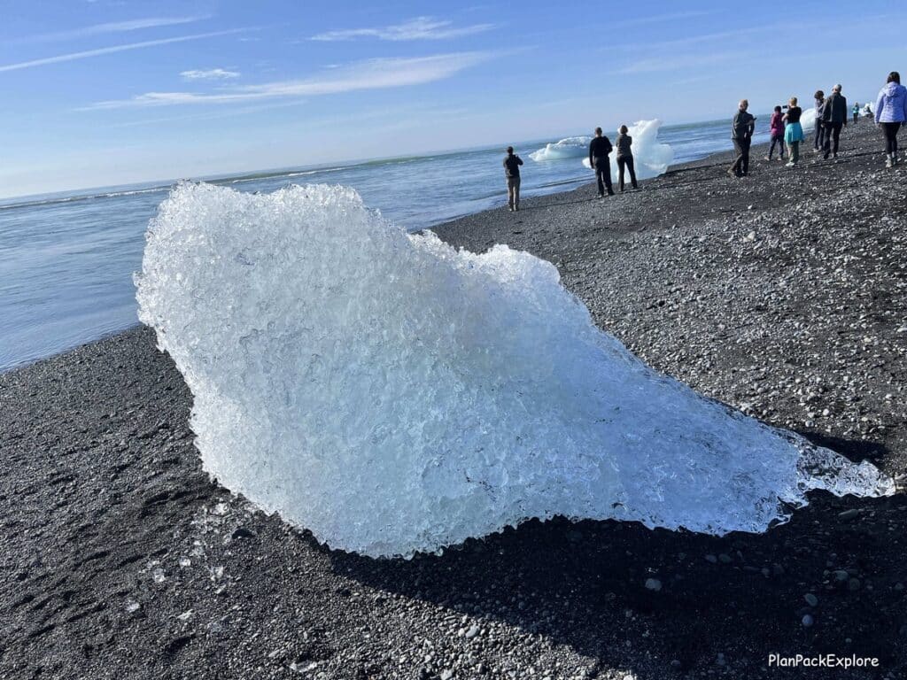 Diamond Beach - a black sand beach in Iceland.