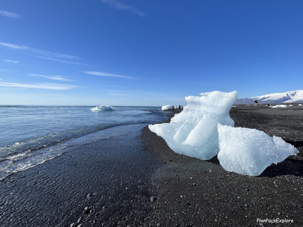 Diamond Beach - a black sand beach in Iceland.