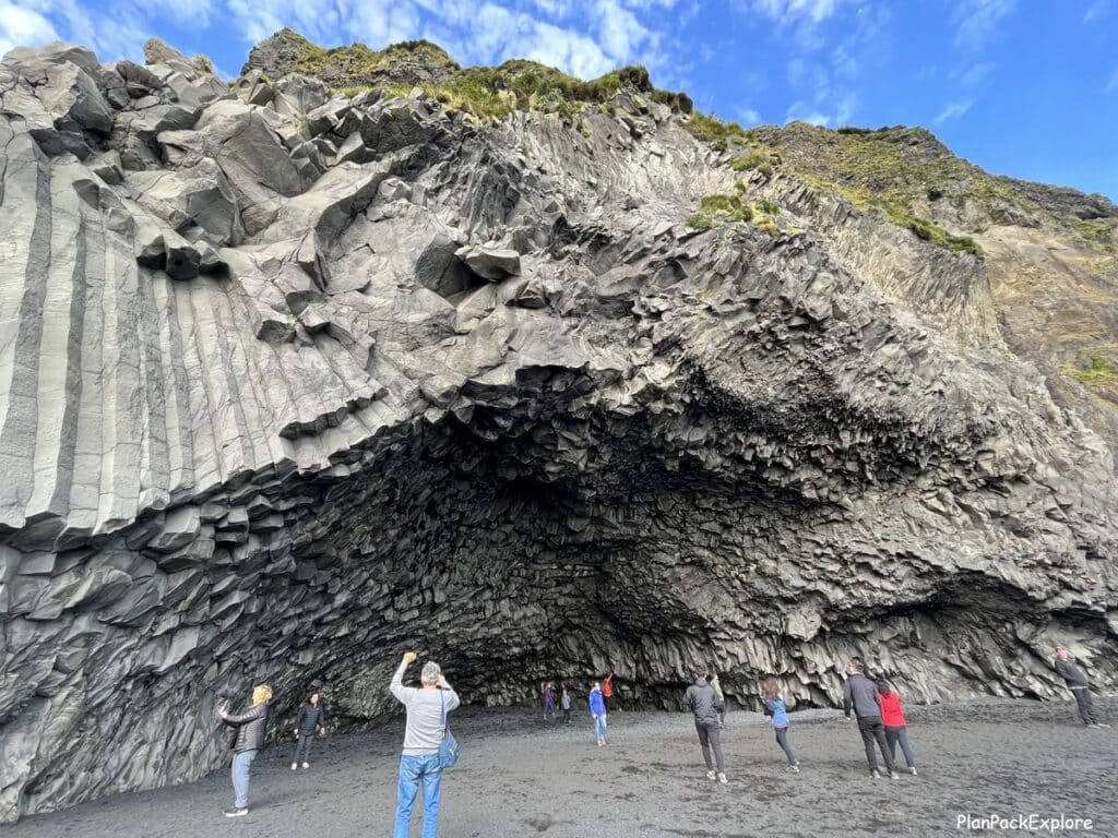 Reynisfjara black sand beach in south Iceland - Hálsanefshellir Cave