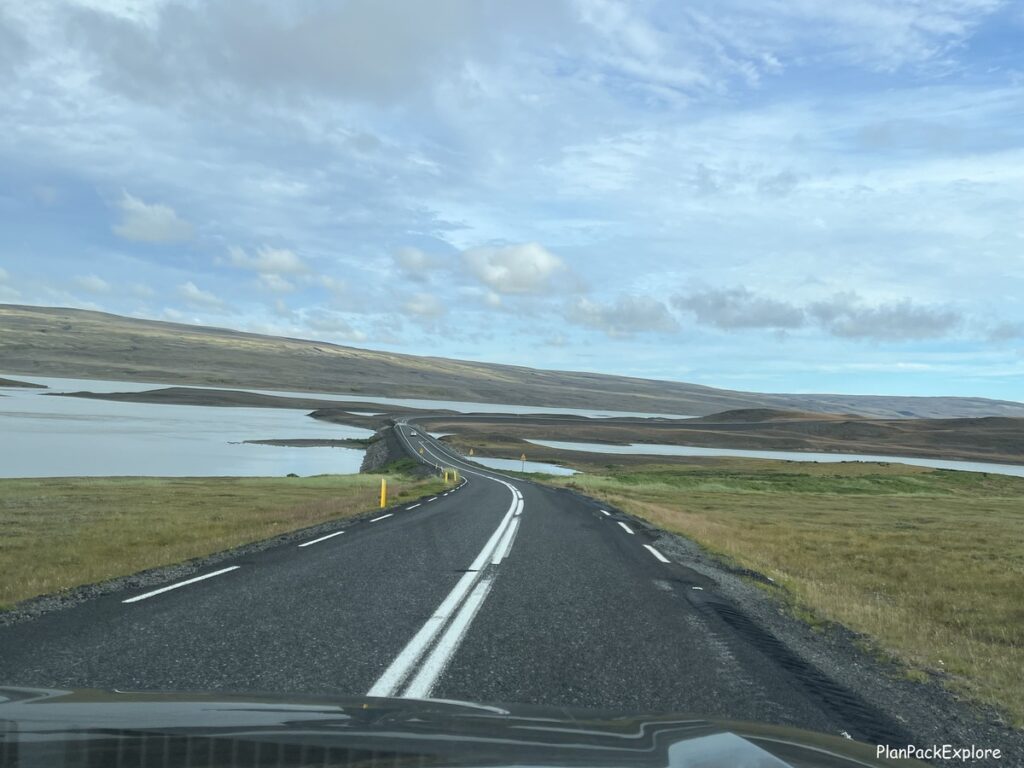 The paved portion of rt. F208 to Landmannalaugar, Iceland.