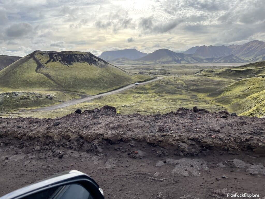 Views of Stutur Crater from F208 to Landmannalaugar.