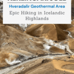 Rust colored hills and steam vents at Kerlingarfjoll and Hveradalir Geothermal Area in Iceland.