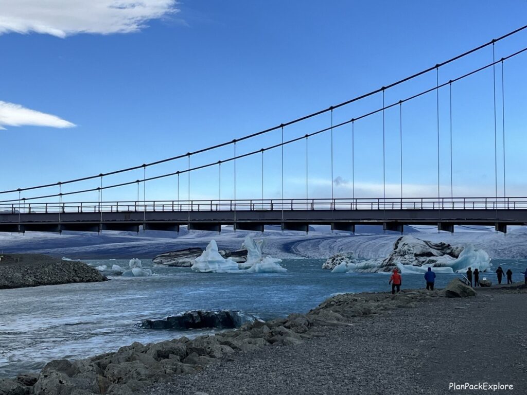 Bridge near the Diamond beach in Iceland.