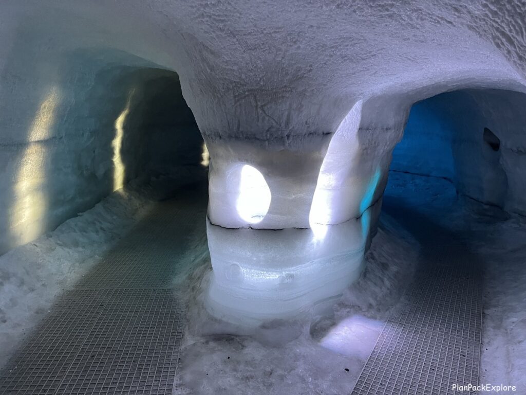 An ice tunnel at Perlan Museum in Reykjavik.