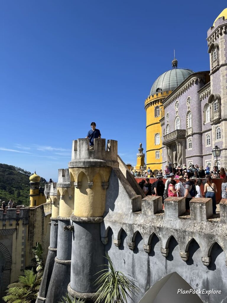 A small tower at Pena Palace in Sintra, Portugal.