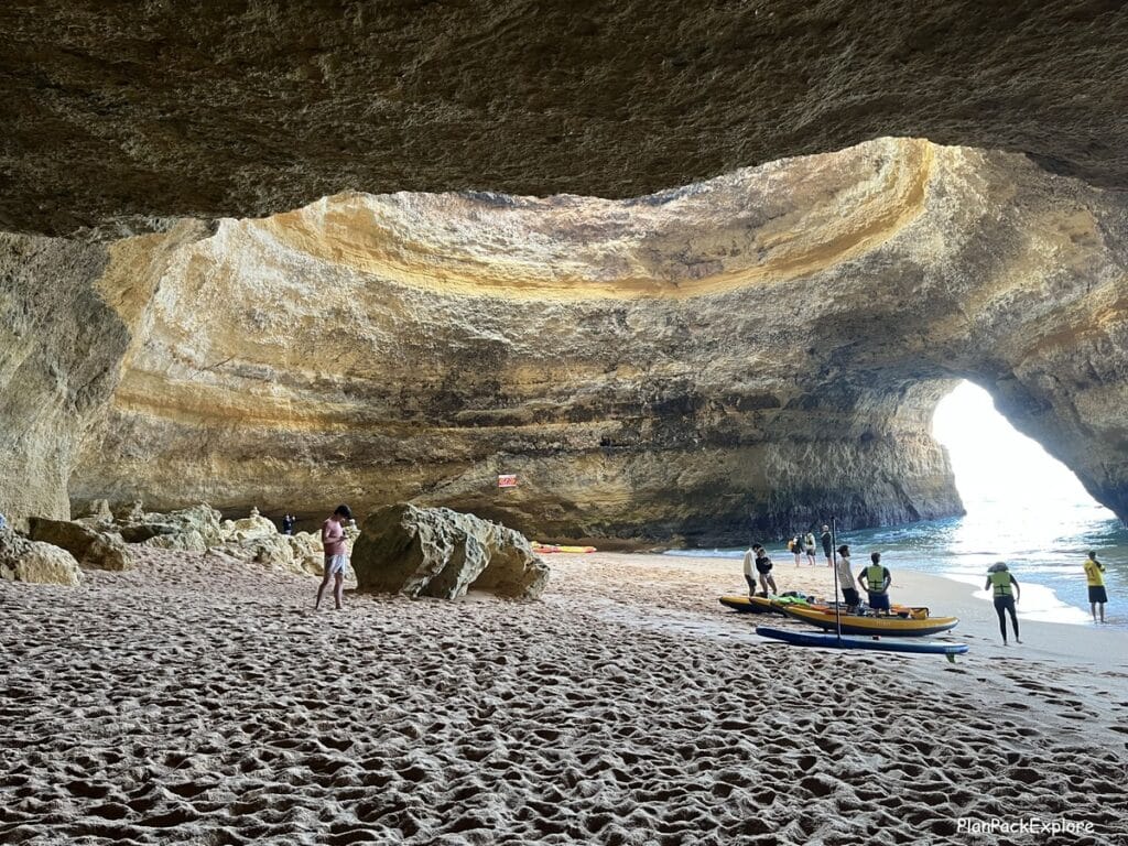 A view of the inside of Beangil Cave in Portugal.
