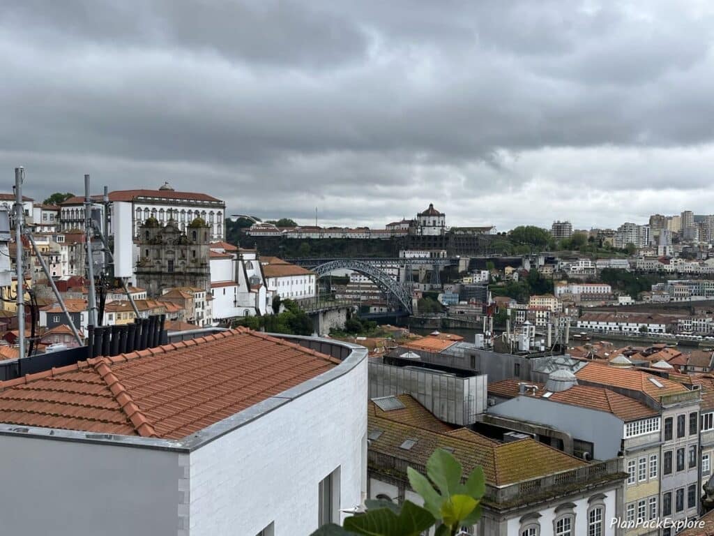 An aerial view of Porto from a viewpoint. (Miradouro da Vitoria)