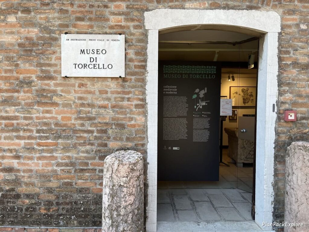 An entrance to a museum on Torcello in Italy.